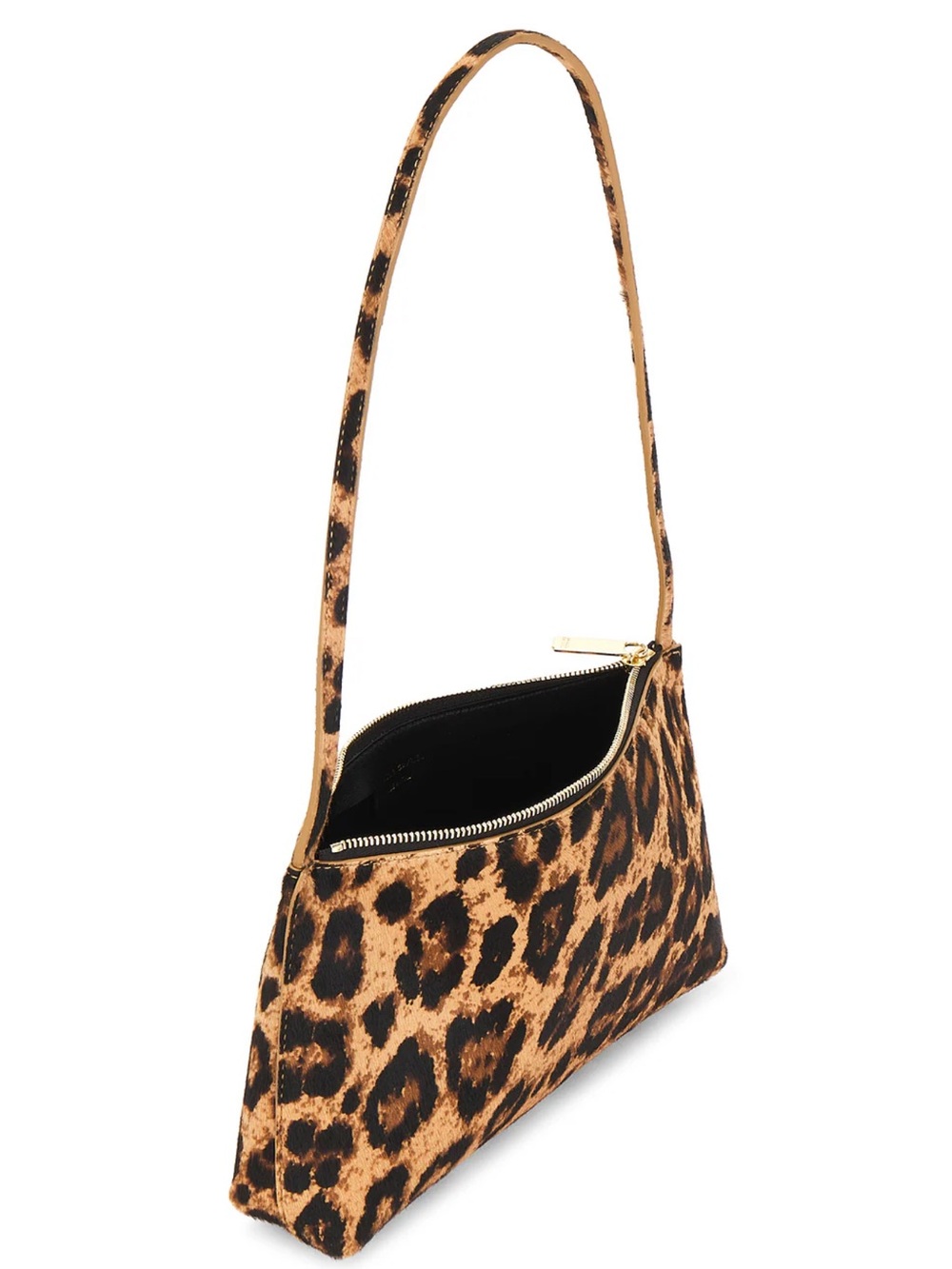 Mansur Gavriel Gaia Leopard Print Calf Hair Baguette Shoulder Bag - Picture 7 of 12